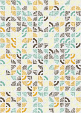 Soyut Geometrik Desen, üretken hesaplama sanatı çizimi