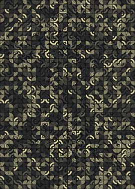 Soyut Geometrik Desen, üretken hesaplama sanatı çizimi