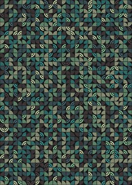 Soyut Geometrik Desen, üretken hesaplama sanatı çizimi