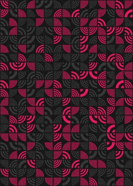 Soyut Geometrik Desen, üretken hesaplama sanatı çizimi