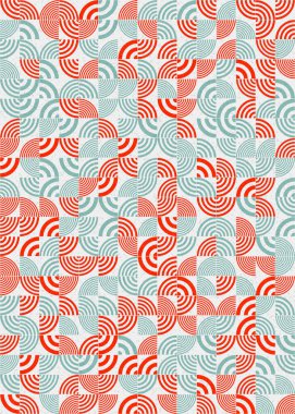 Soyut Geometrik Desen, üretken hesaplama sanatı çizimi