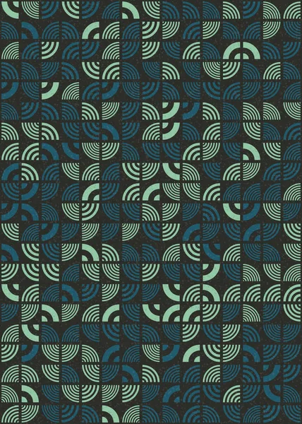 Abstraktes Geometrisches Muster Generative Computergestützte Illustration — Stockvektor