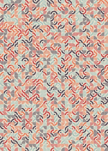 Abstraktes Geometrisches Muster Generative Computergestützte Illustration — Stockvektor