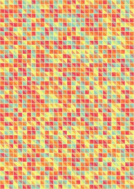 Soyut Geometrik Desen üretken hesaplama sanatı çizimi