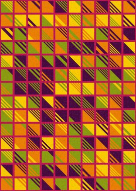 Soyut Geometrik Desen, üretken hesaplama sanatı çizimi