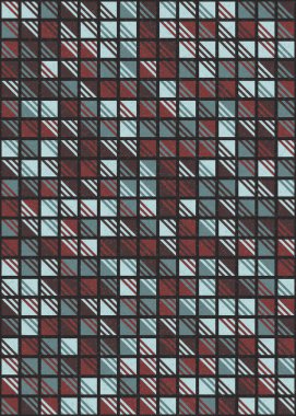 Soyut Geometrik Desen üretken hesaplama sanatı çizimi