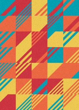 Soyut Geometrik Desen üretken hesaplama sanatı çizimi