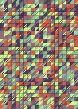 Soyut Geometrik Desen üretken hesaplama sanatı çizimi