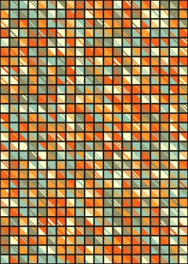 Soyut Geometrik Desen, üretken hesaplama sanatı çizimi