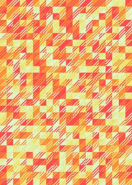 Soyut Geometrik Desen, üretken hesaplama sanatı çizimi