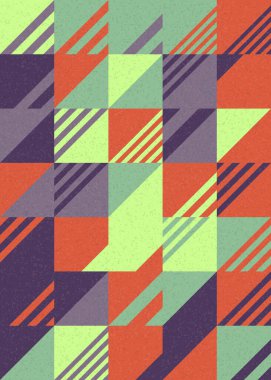 Soyut Geometrik Desen, üretken hesaplama sanatı çizimi