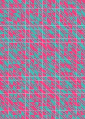 Soyut Geometrik Desen, üretken hesaplama sanatı çizimi