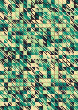 Soyut Geometrik Desen, üretken hesaplama sanatı çizimi