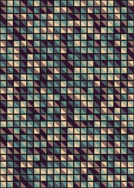 Soyut Geometrik Desen üretken hesaplama sanatı çizimi