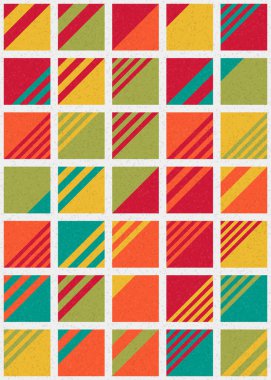 Soyut Geometrik Desen üretken hesaplama sanatı çizimi