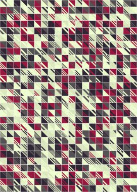 Soyut Geometrik Desen, üretken hesaplama sanatı çizimi