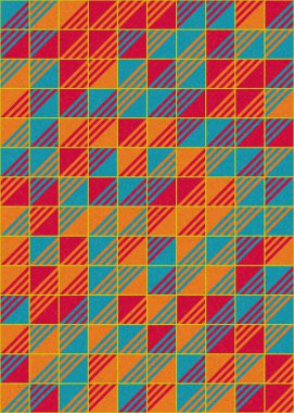 Soyut Geometrik Desen, üretken hesaplama sanatı çizimi