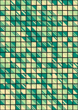 Soyut Geometrik Desen üretken hesaplama sanatı çizimi