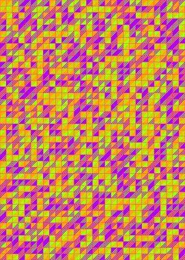 Soyut Geometrik Desen üretken hesaplama sanatı çizimi