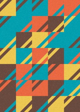 Soyut Geometrik Desen üretken hesaplama sanatı çizimi