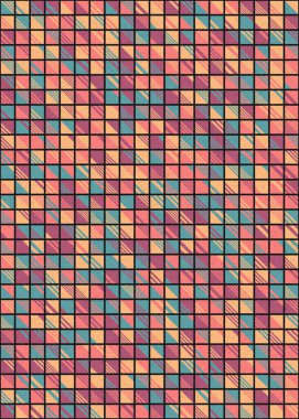 Soyut Geometrik Desen, üretken hesaplama sanatı çizimi