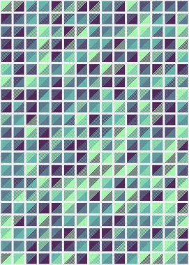 Soyut Geometrik Desen üretken hesaplama sanatı çizimi