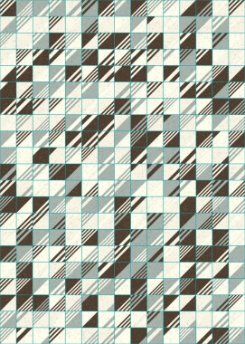 Soyut Geometrik Desen üretken hesaplama sanatı çizimi