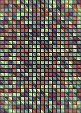 Soyut Geometrik Desen üretken hesaplama sanatı çizimi