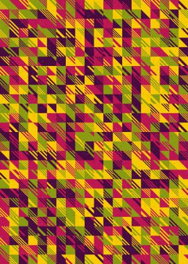 Soyut Geometrik Desen, üretken hesaplama sanatı çizimi