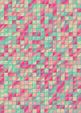 Soyut Geometrik Desen, üretken hesaplama sanatı çizimi