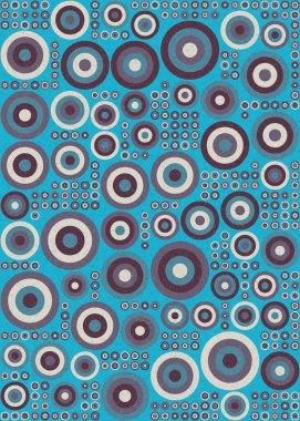 Yuvarlak vektör illüstrasyonlu soyut geometrik desen