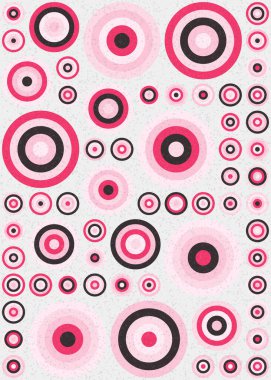 Yuvarlak vektör illüstrasyonlu soyut geometrik desen