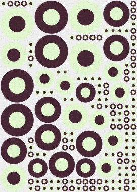 Yuvarlak vektör illüstrasyonlu soyut geometrik desen