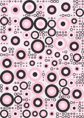 Yuvarlak vektör illüstrasyonlu soyut geometrik desen