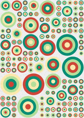 Yuvarlak vektör illüstrasyonlu soyut geometrik desen