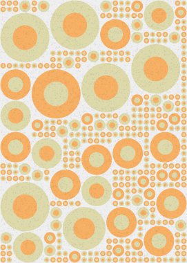 Yuvarlak vektör illüstrasyonlu soyut geometrik desen