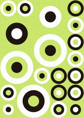 Yuvarlak vektör illüstrasyonlu soyut geometrik desen