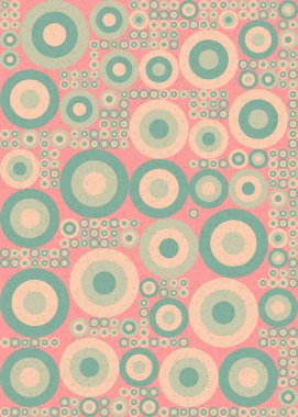 Yuvarlak vektör illüstrasyonlu soyut geometrik desen