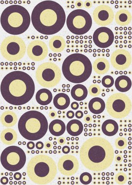 Yuvarlak vektör illüstrasyonlu soyut geometrik desen