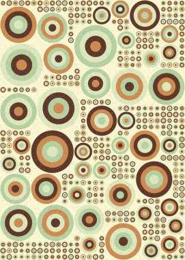 Yuvarlak vektör illüstrasyonlu soyut geometrik desen