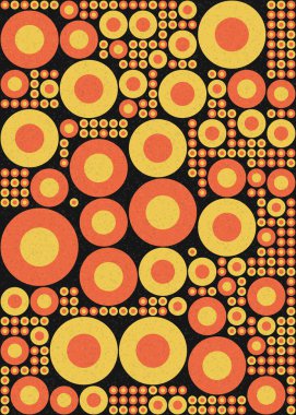 Yuvarlak vektör illüstrasyonlu soyut geometrik desen