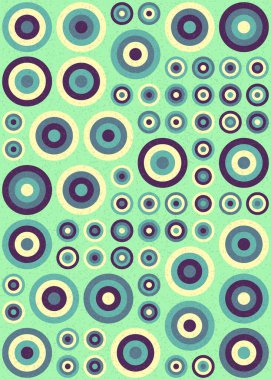 Yuvarlak vektör illüstrasyonlu soyut geometrik desen