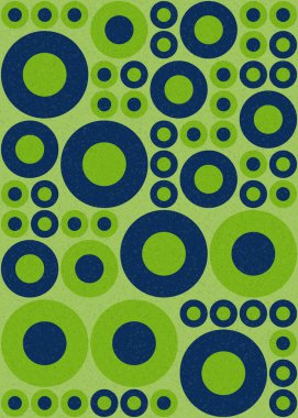 Yuvarlak vektör illüstrasyonlu soyut geometrik desen