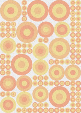 Yuvarlak vektör illüstrasyonlu soyut geometrik desen