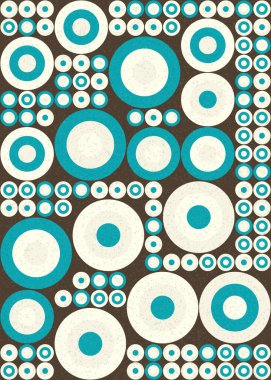 Yuvarlak vektör illüstrasyonlu soyut geometrik desen