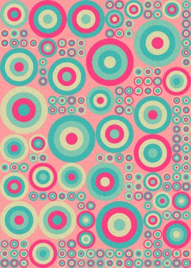 Yuvarlak vektör illüstrasyonlu soyut geometrik desen
