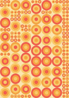 Yuvarlak vektör illüstrasyonlu soyut geometrik desen