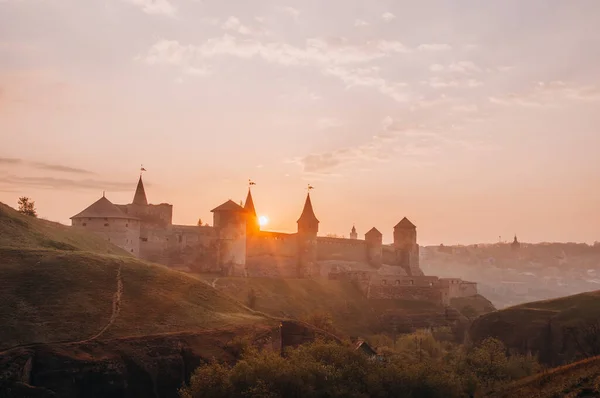 Kamyanets Podilsk Ukrajina Dubna 2018 Pohled Starobylou Pevnost Kamyanets Podilskiy — Stock fotografie