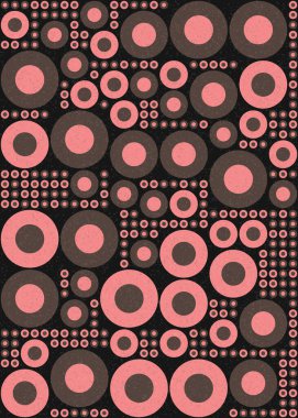 Yuvarlak vektör illüstrasyonlu soyut geometrik desen