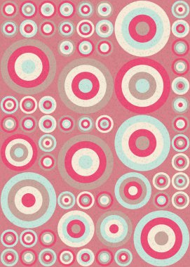 Yuvarlak vektör illüstrasyonlu soyut geometrik desen